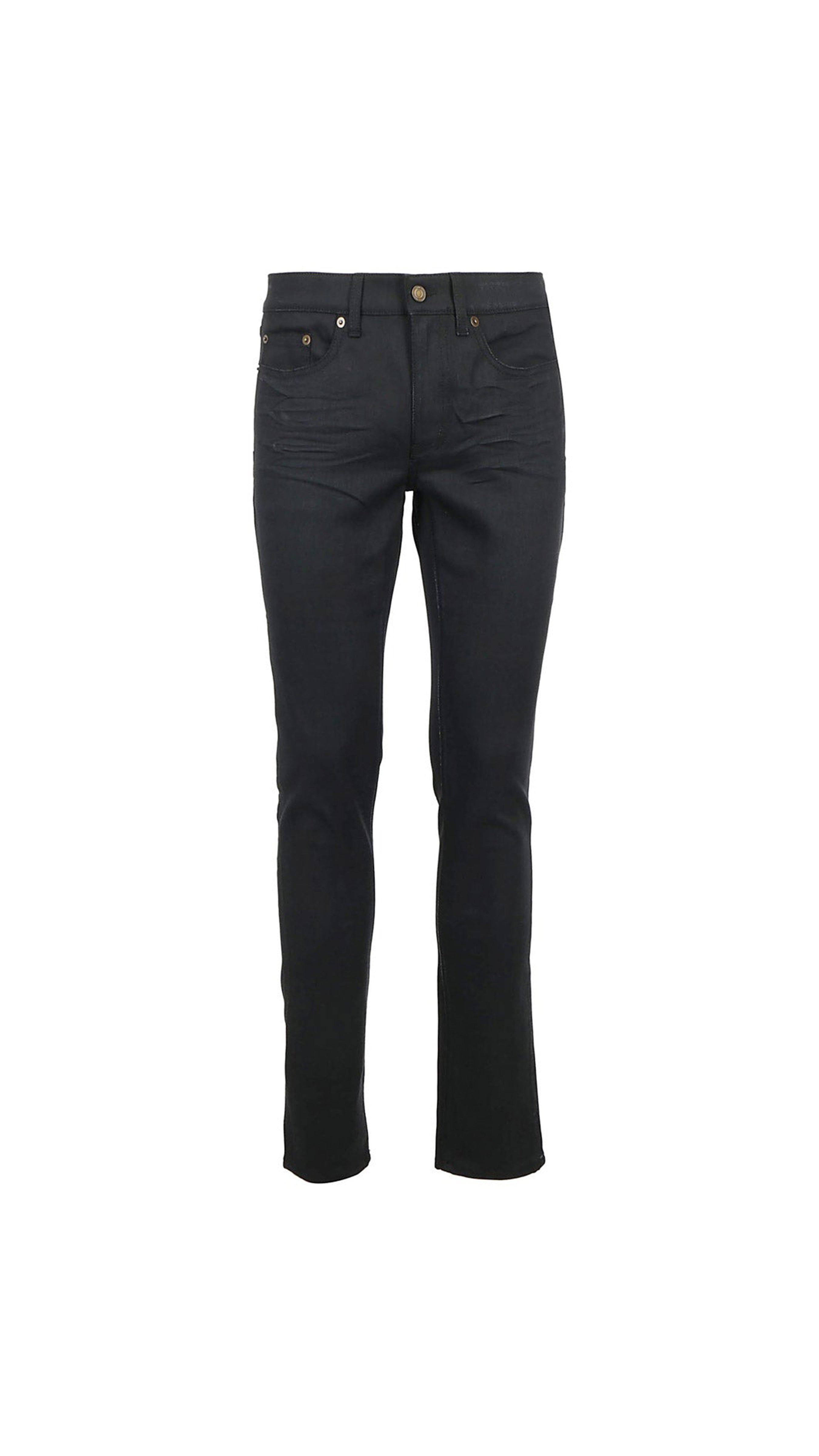 Skinny Fit Jeans In Used Black Denim