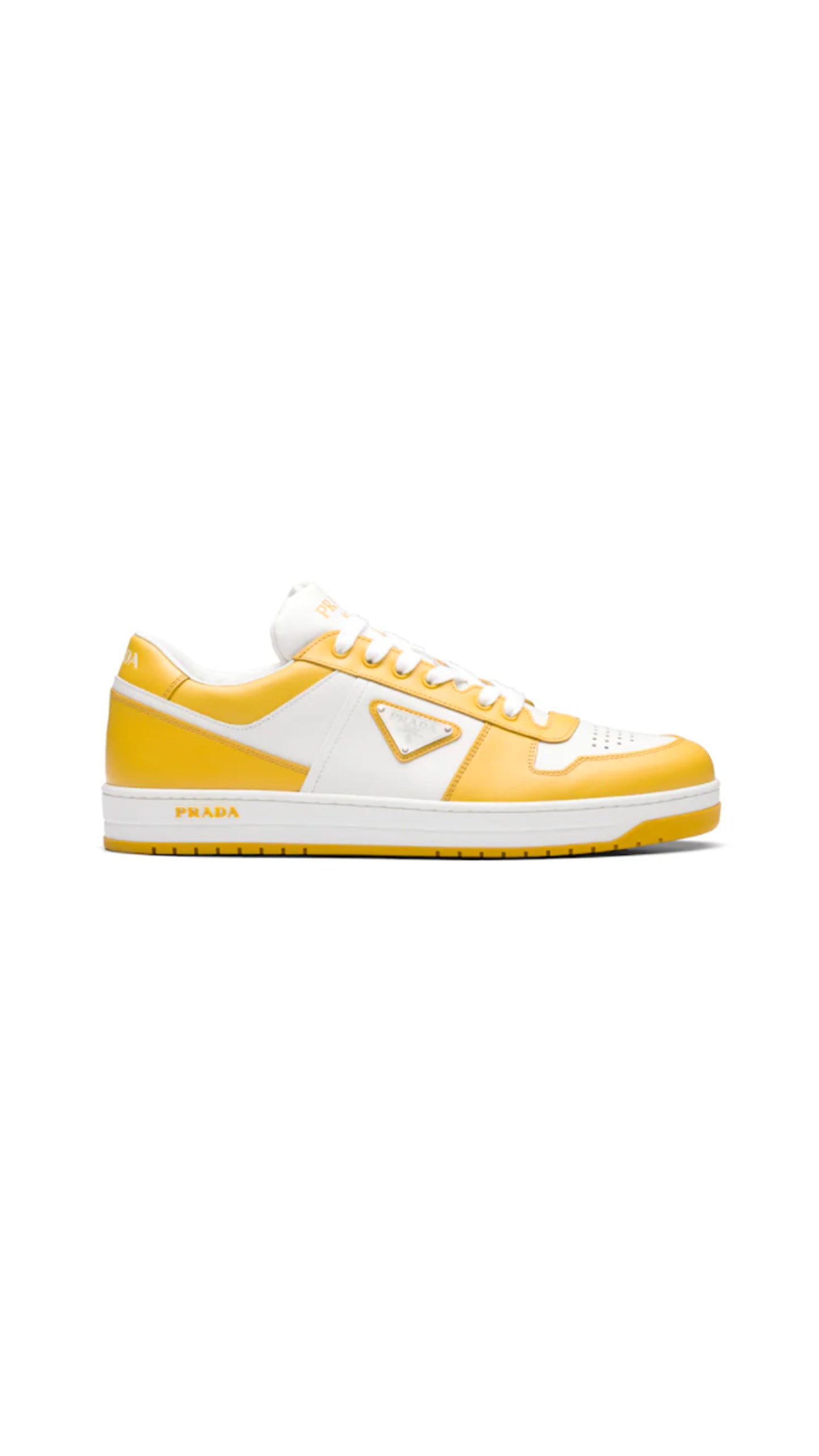Downtown Leather Sneakers - Yellow / White