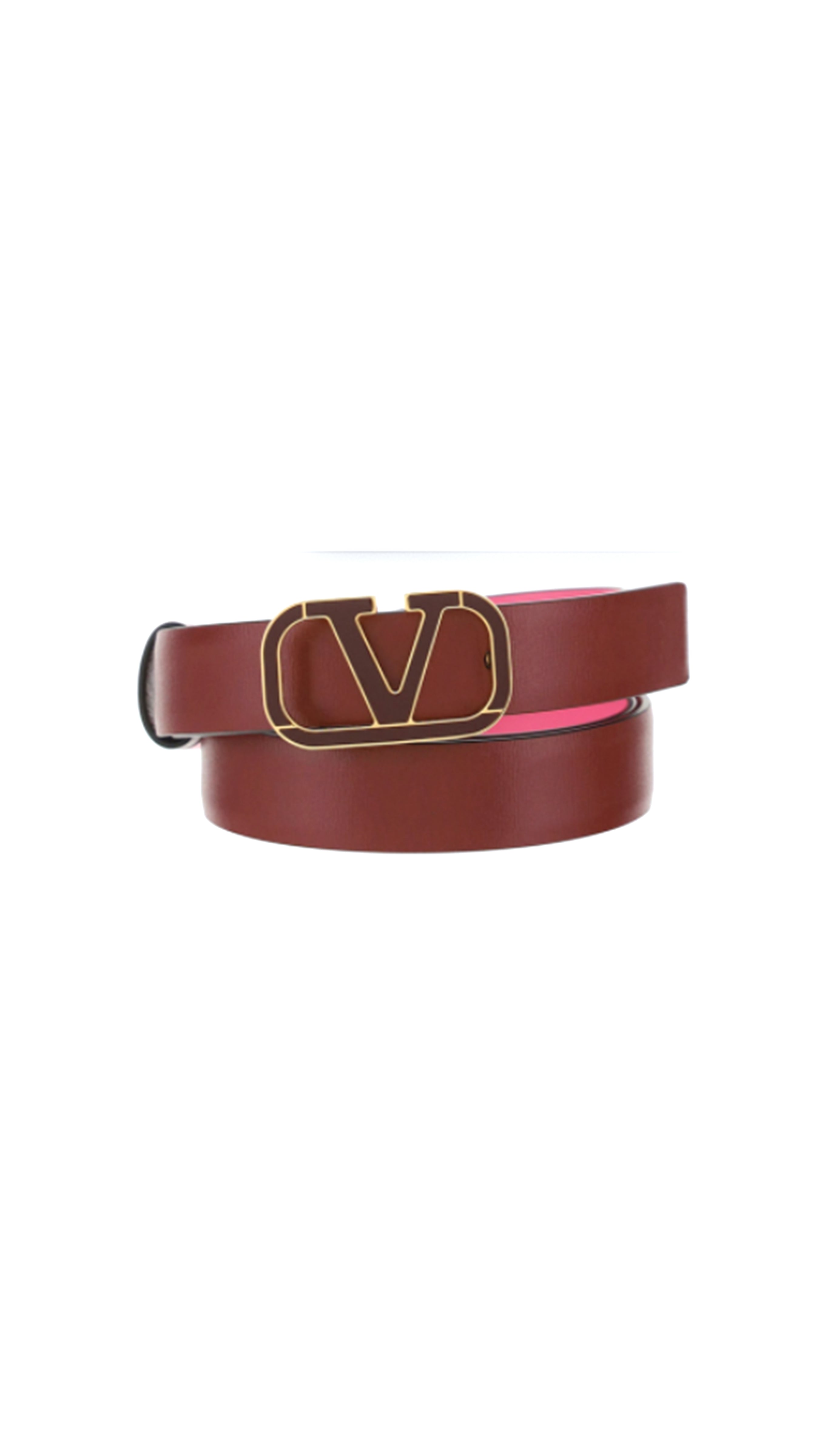 Vlogo Signature Belt in Calfskin - Red / Pink -