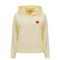 Heart-embroidered Pullover Hoodie.