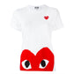 Heart Print T-shirt - White