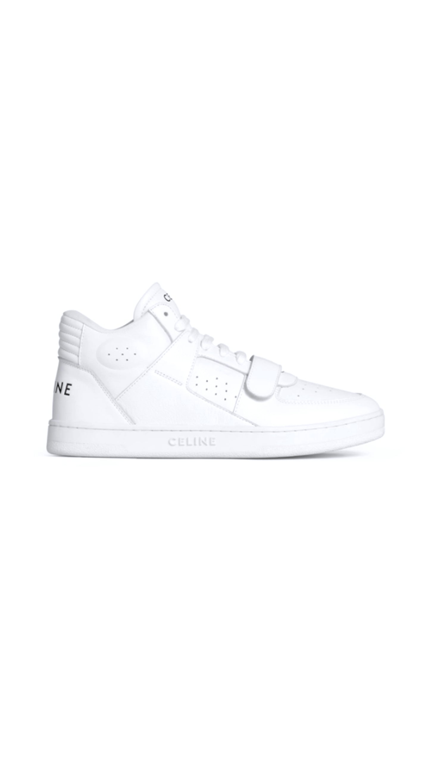 CT-02 Mid Sneaker With Velcro In Calfskin - White
