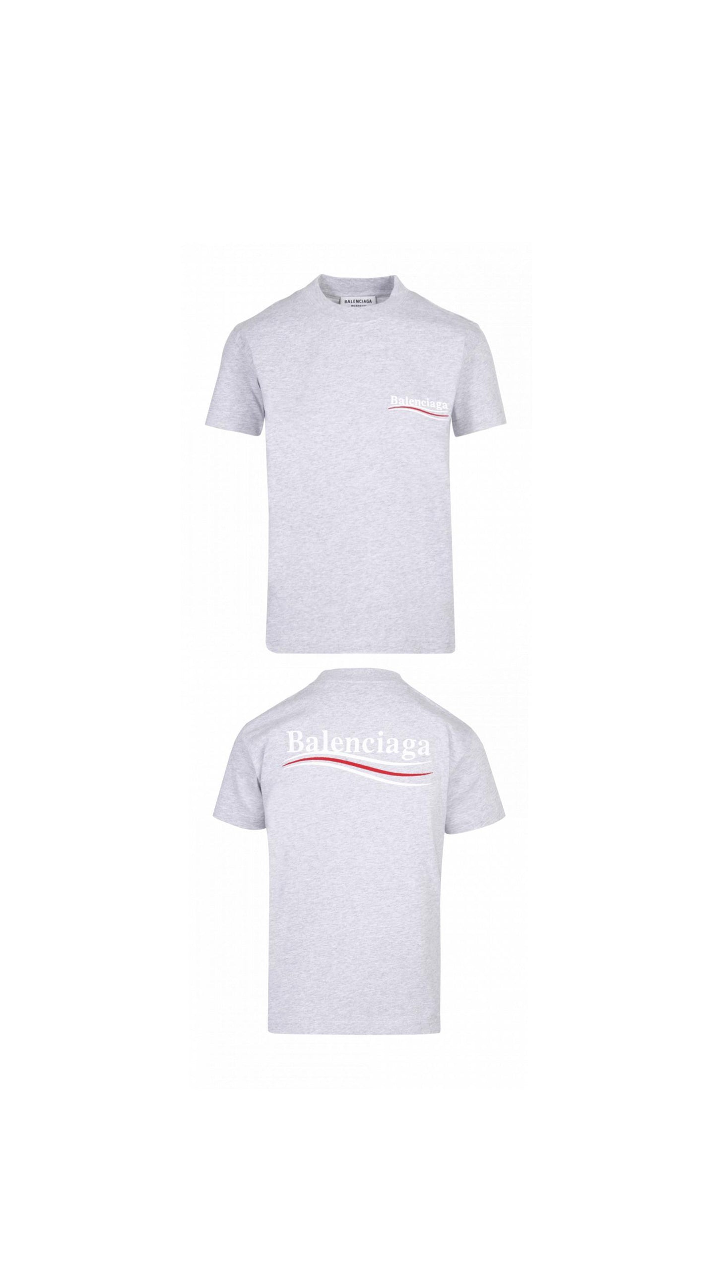 Political Campaign Small Fit T-Shirt - Grey