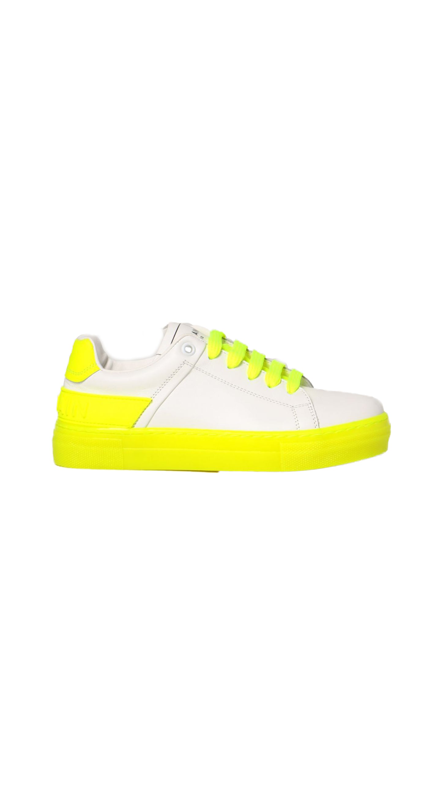 Leather Sneakers - White / Yellow