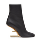 Fendi First Black Nappa Leather High-Heel Boots - Black