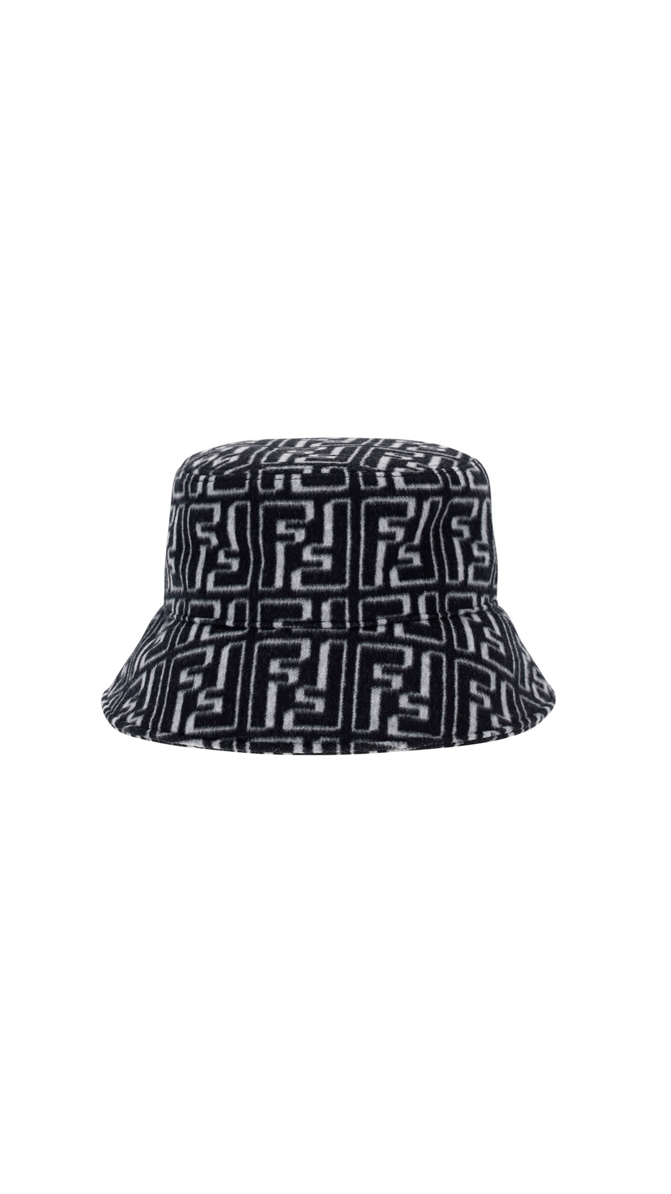 Wool Bucket Hat - Black / White