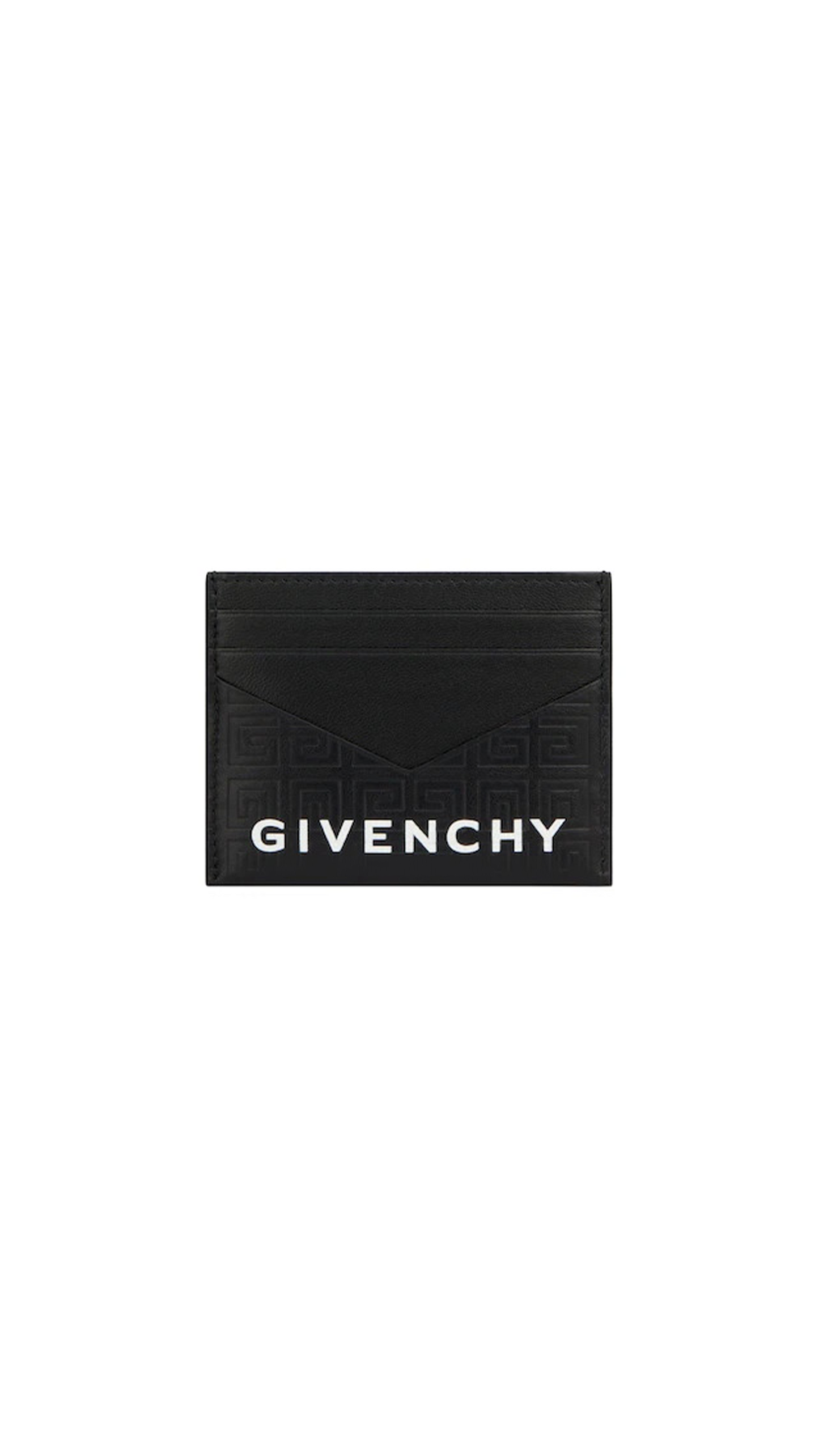 G Cut Card Holder in 4G Leather - Black