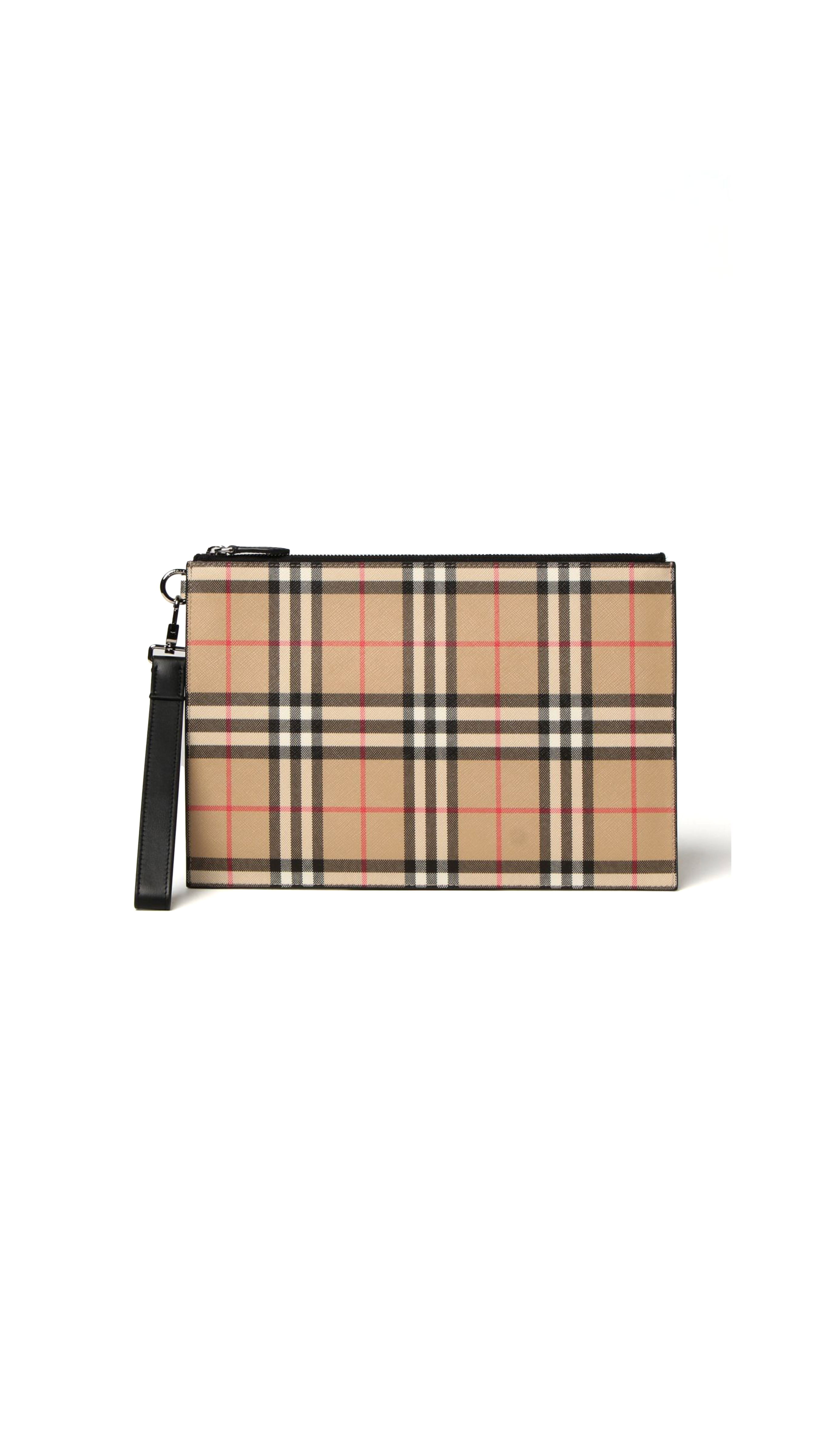 Vintage Check Zip Pouch - Archive Beige