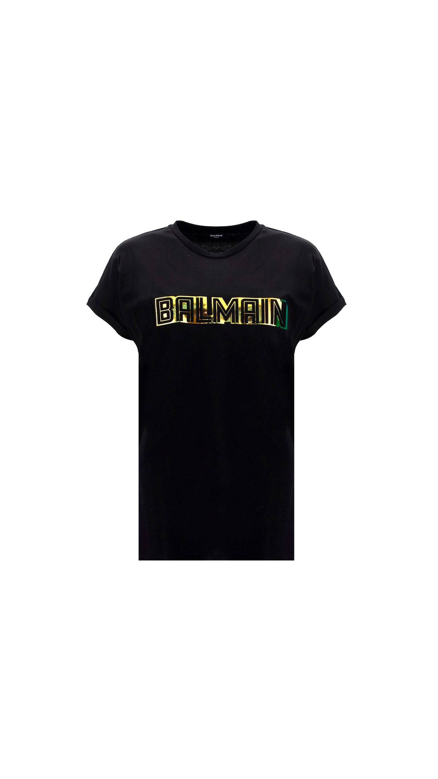 Balmain T-Shirt Logo Printed - Black