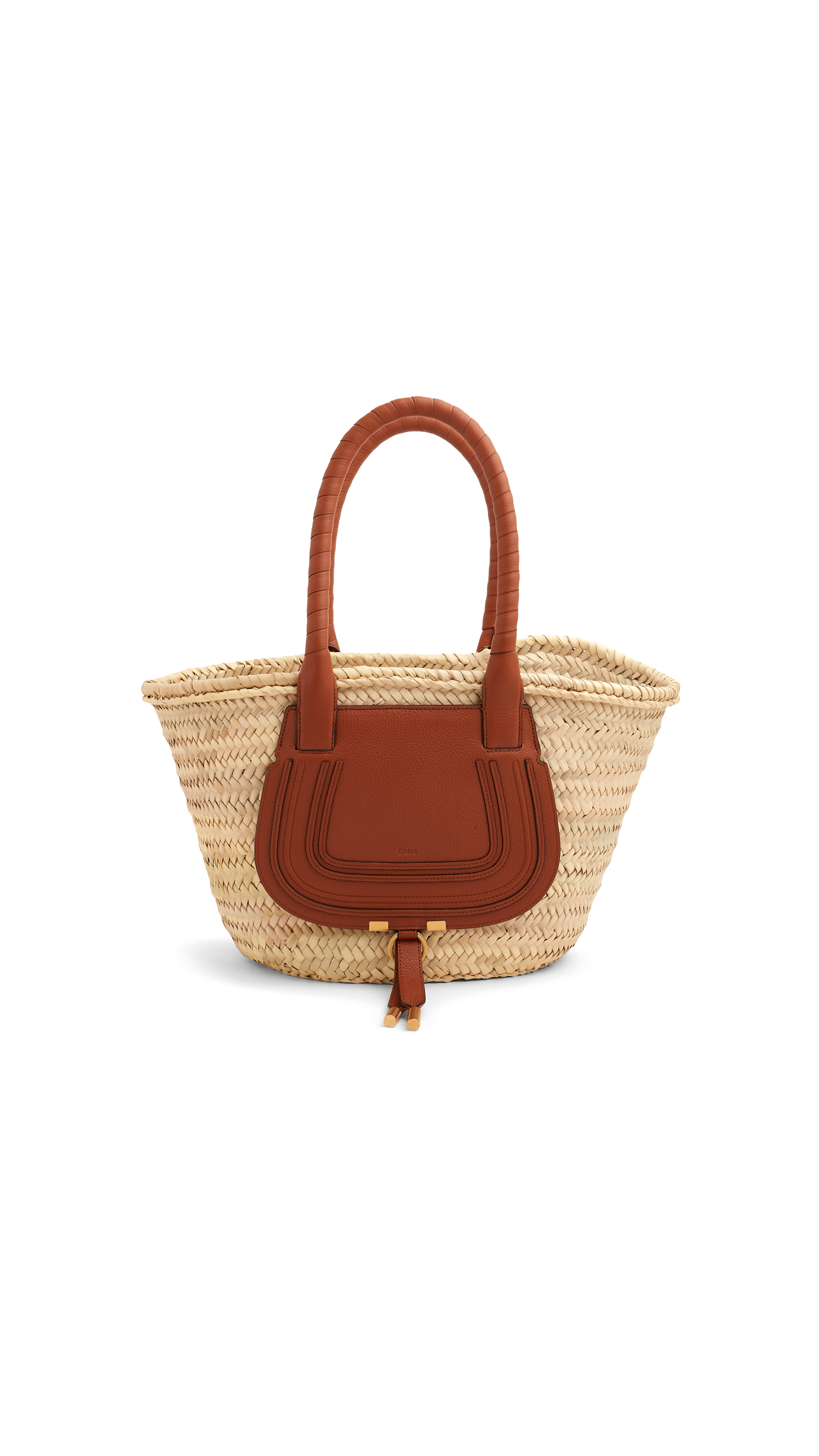 Medium Marcie Basket Bag - Tan