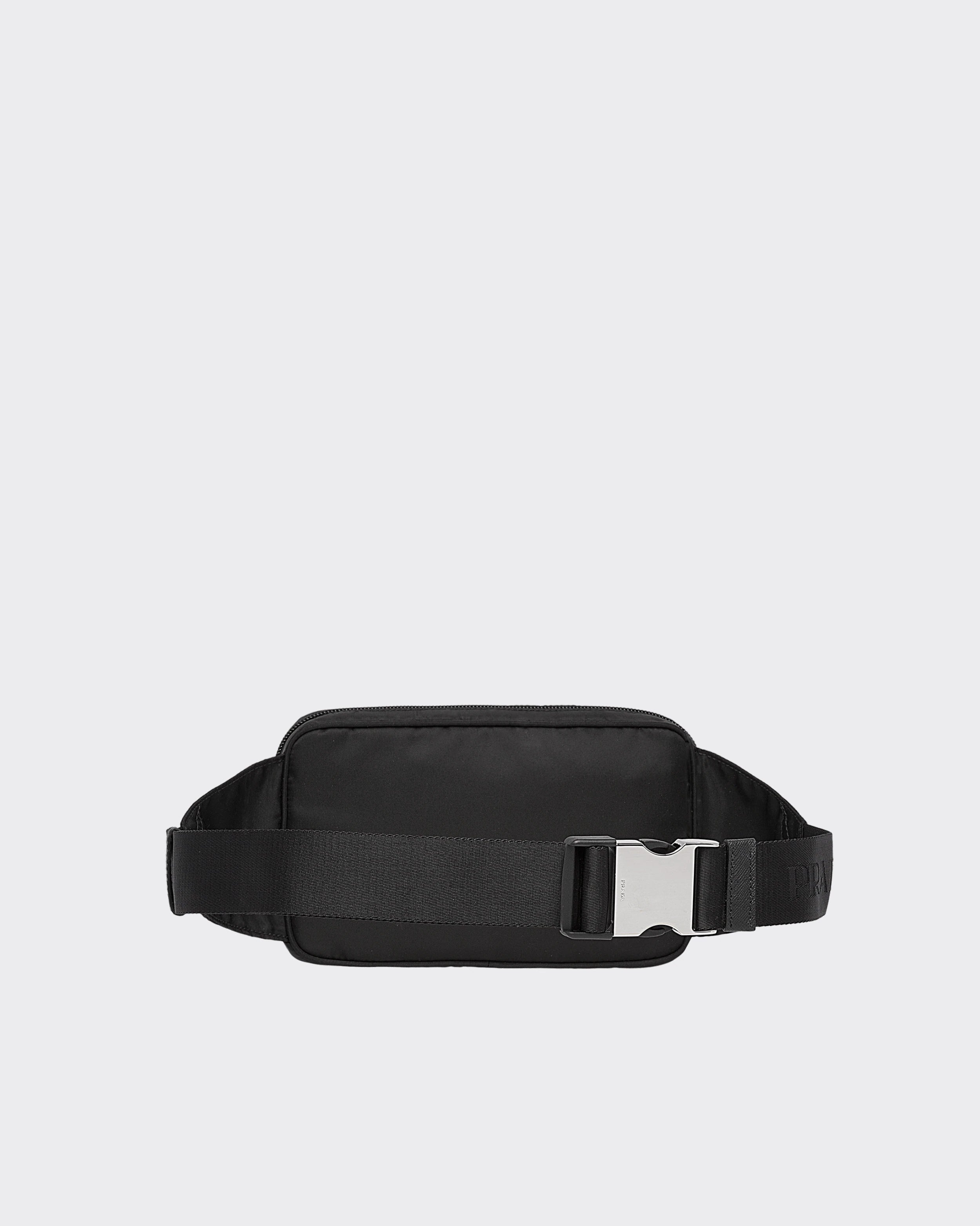 Re-Nylon and Saffiano Leather Belt Bag - Black