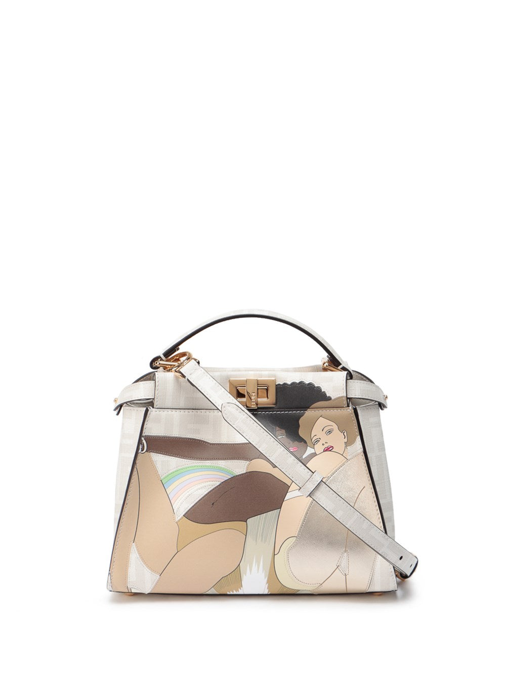 Peekaboo Mini Bag  - White/Multi