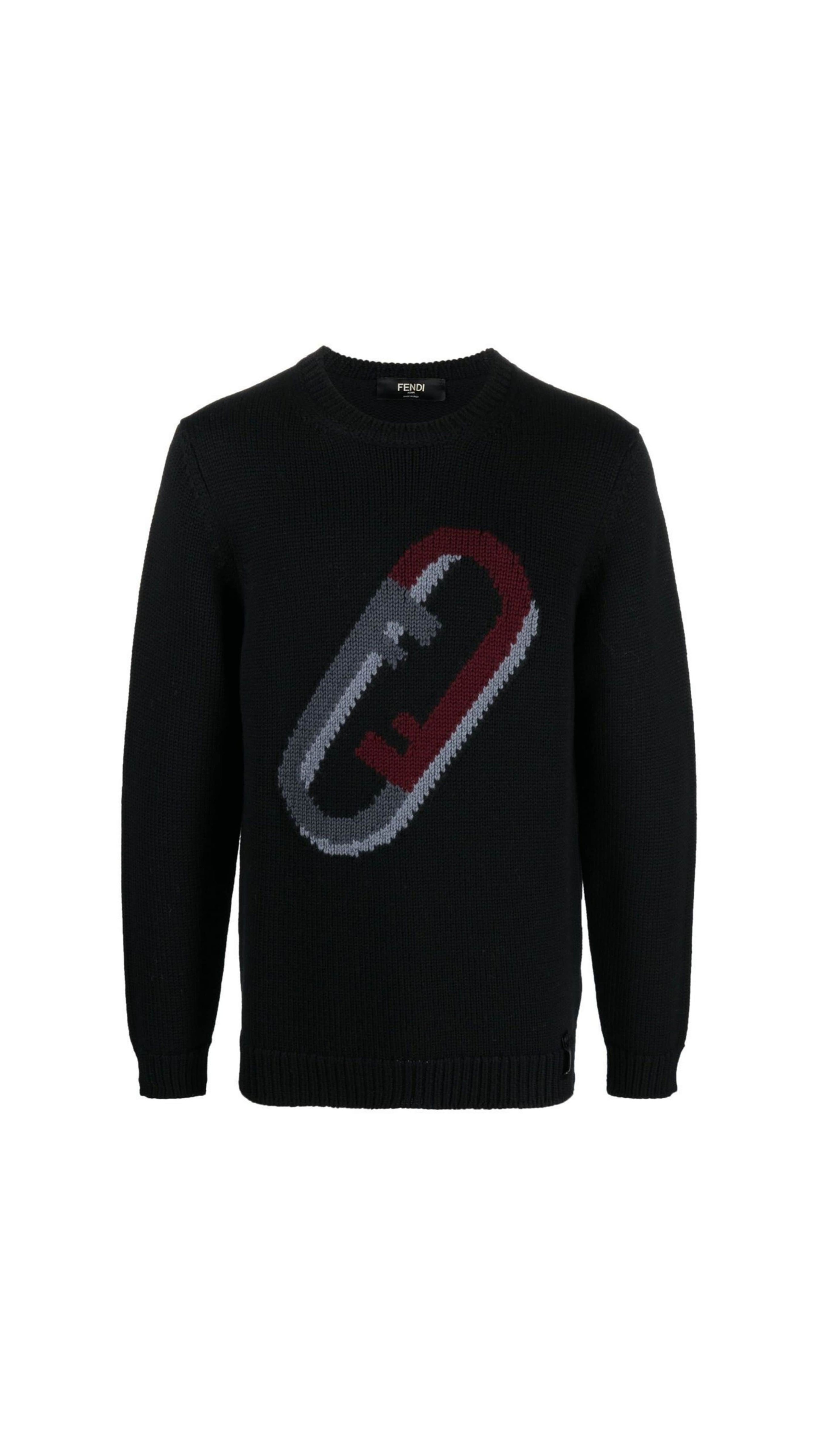 Fendi O’Lock Wool Pullover - Black