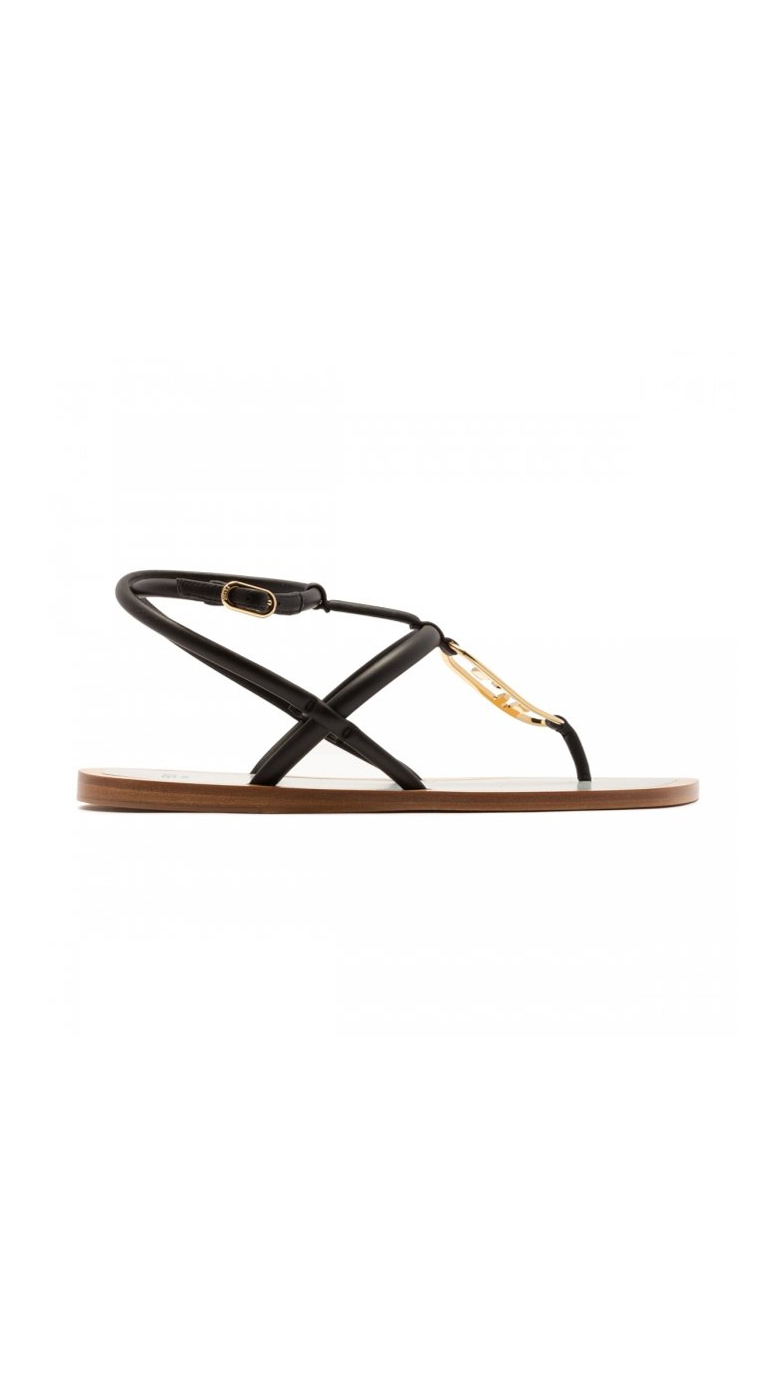 Fendi O’Lock Thong Sandals - Black