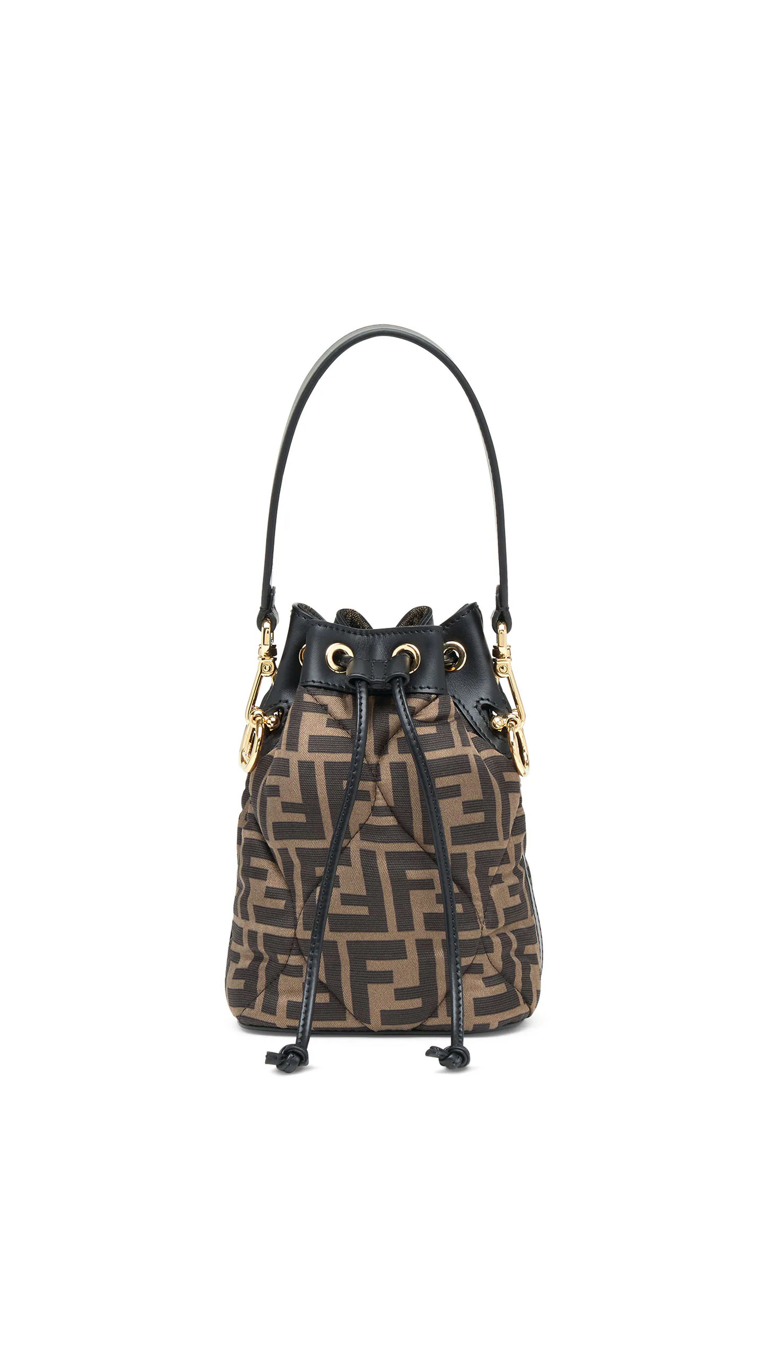 Small Mon Tresor Bucket Bag with Quilted FF Motif - Multi.