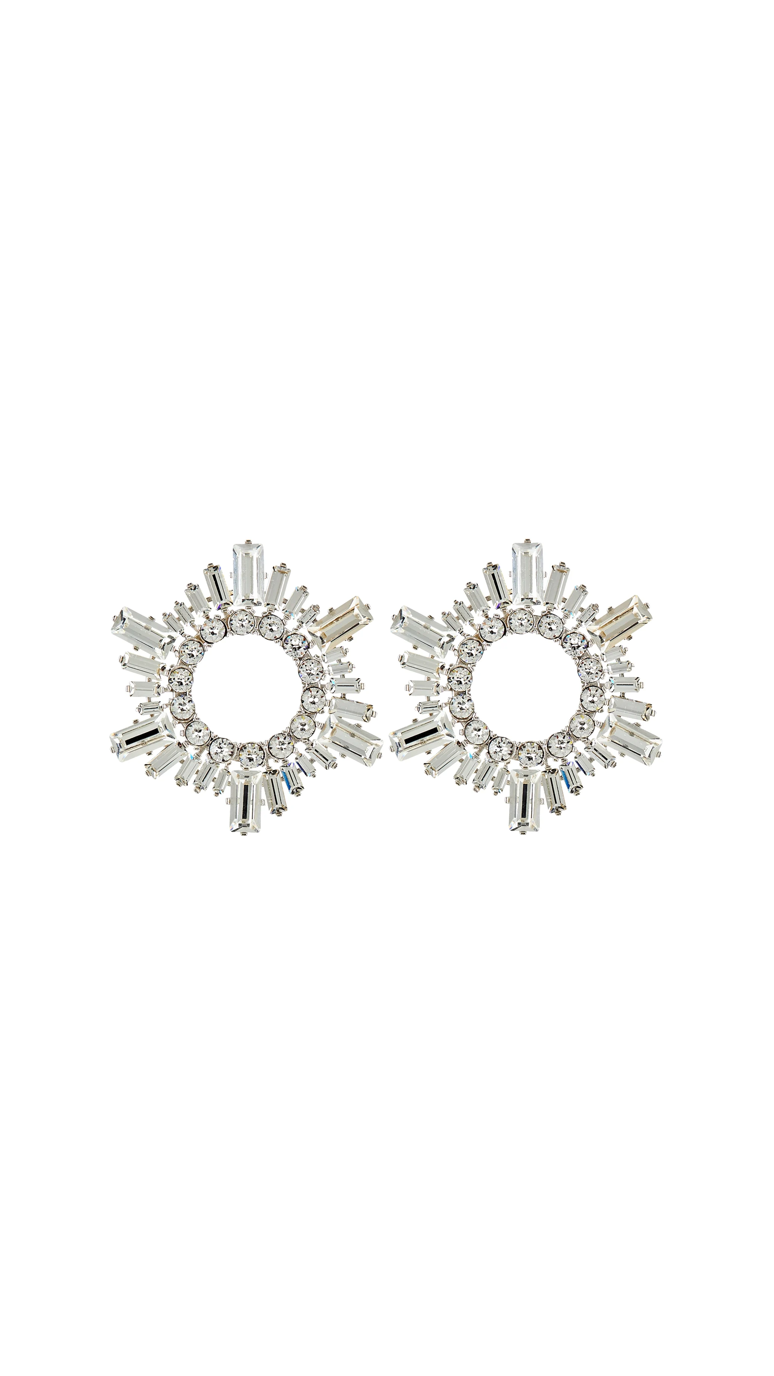 Mini Begum Crystal-embellished Earrings - Silver