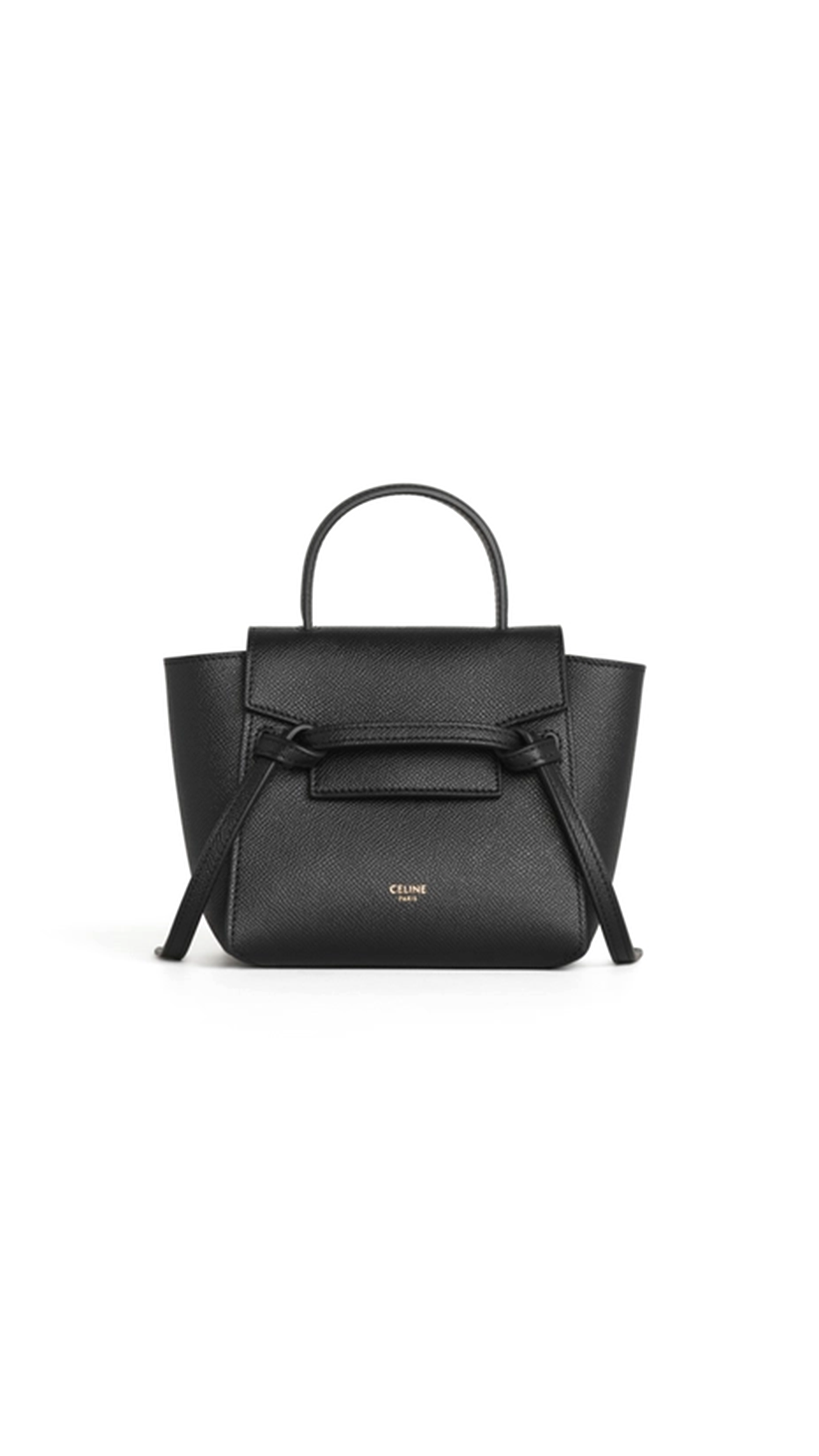 PICO BELT BAG IN GRAINED CALFSKIN - Black