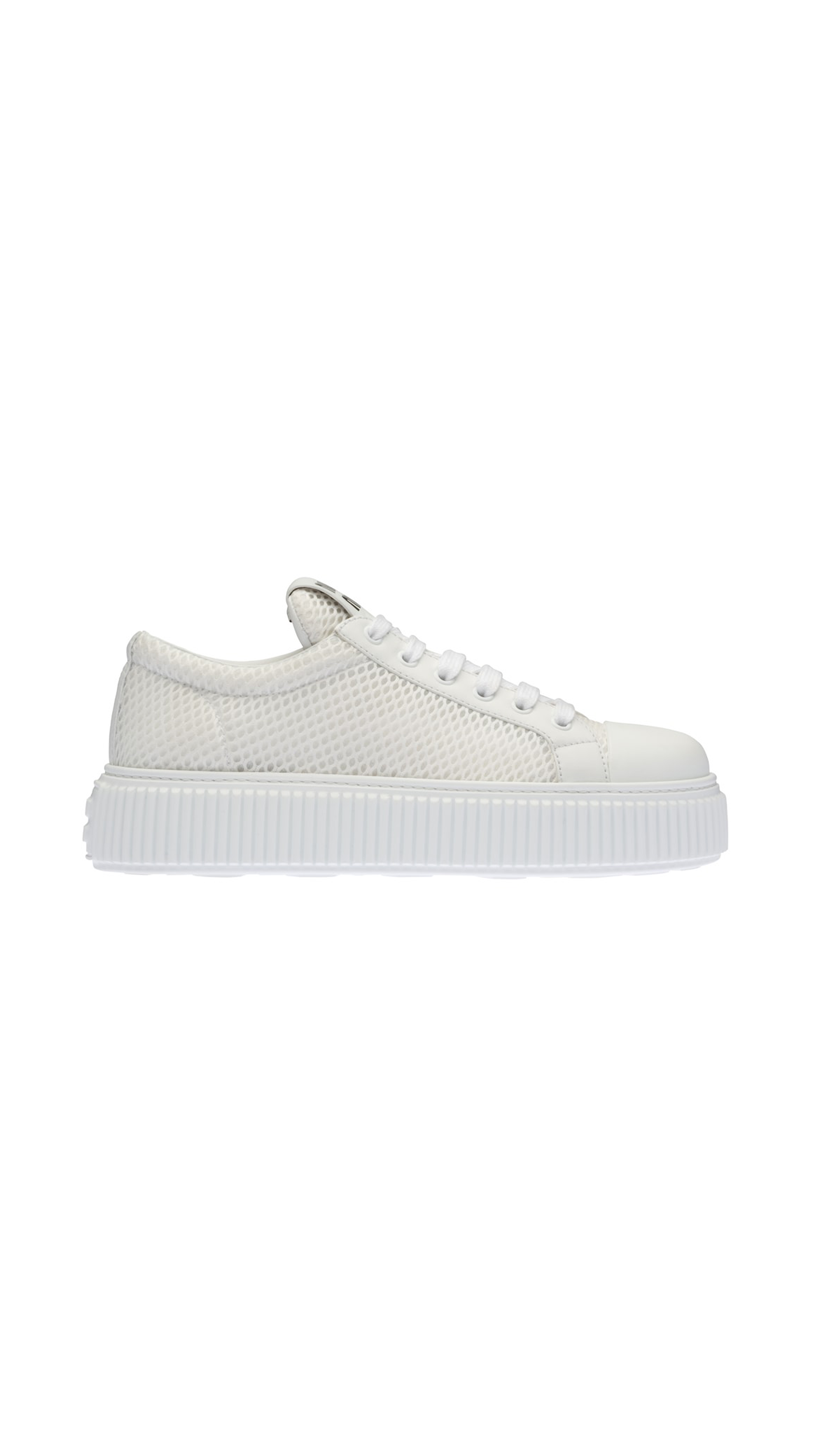 Mesh Flatform Sneakers - White