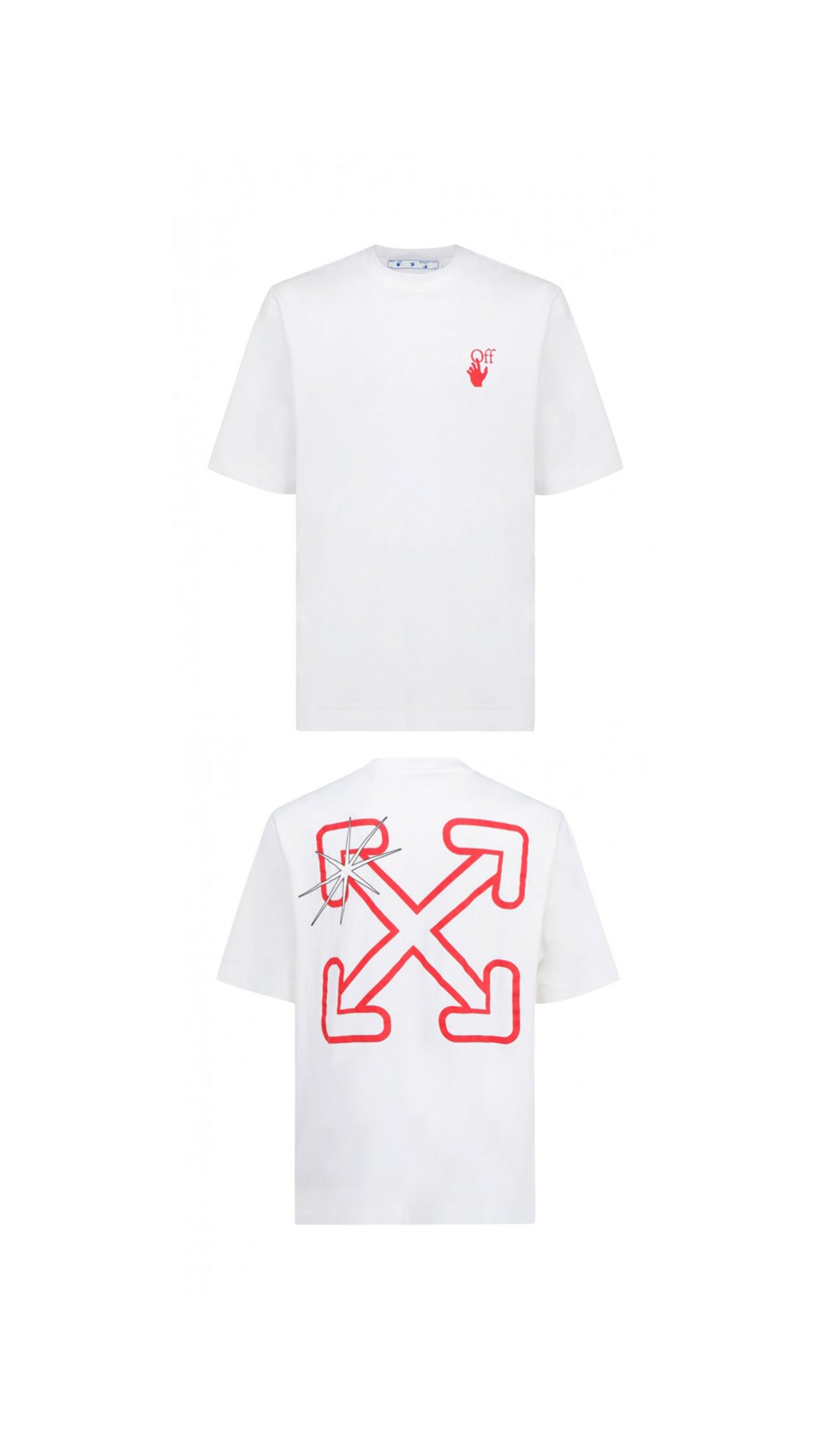 Starred Arrow T-Shirt - White / Multi