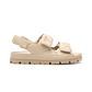 Padded Nappa Leather Sandals - Beige