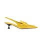Leather Loafers With Heel - Sunny Yellow
