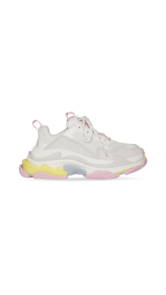 Triple S Sneakers - Grey/White/Light Yellow/Light Pink/Light Blue