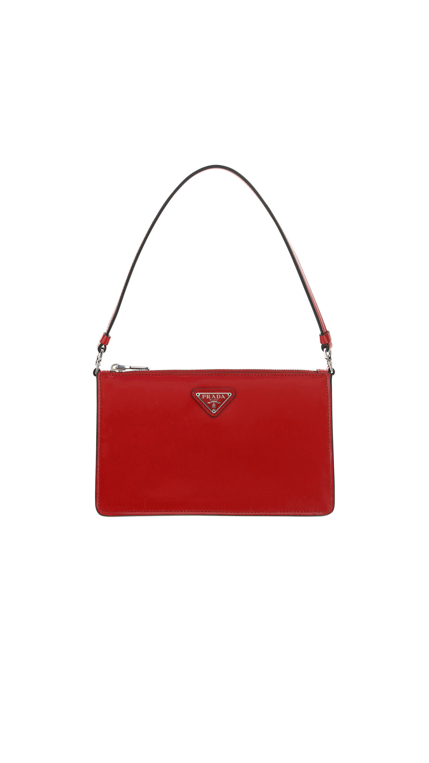 Brushed Leather Mini-Bag - Scarlet