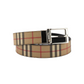 Reversible Vintage Check and Leather Belt - Archive Beige