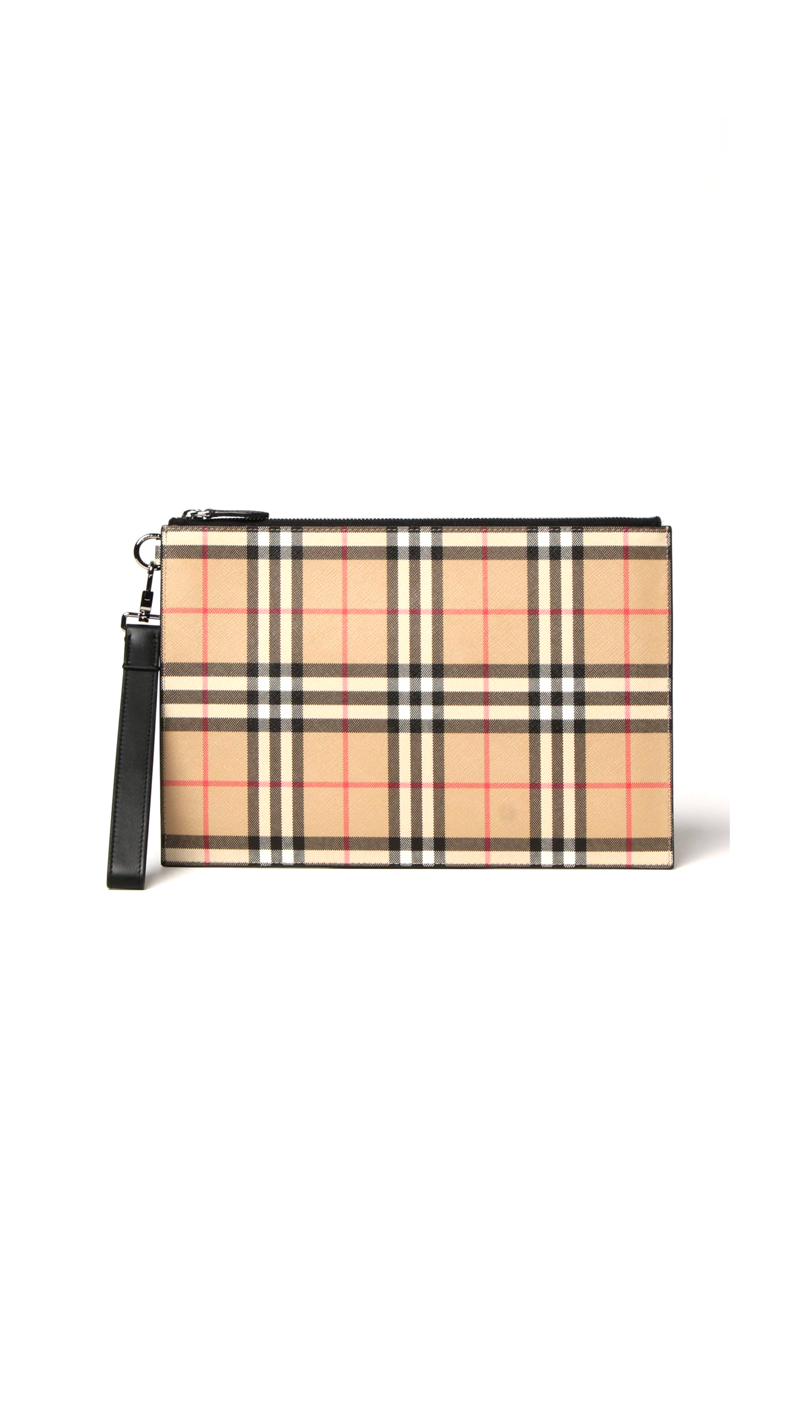 Vintage Check Zip Pouch - Archive Beige