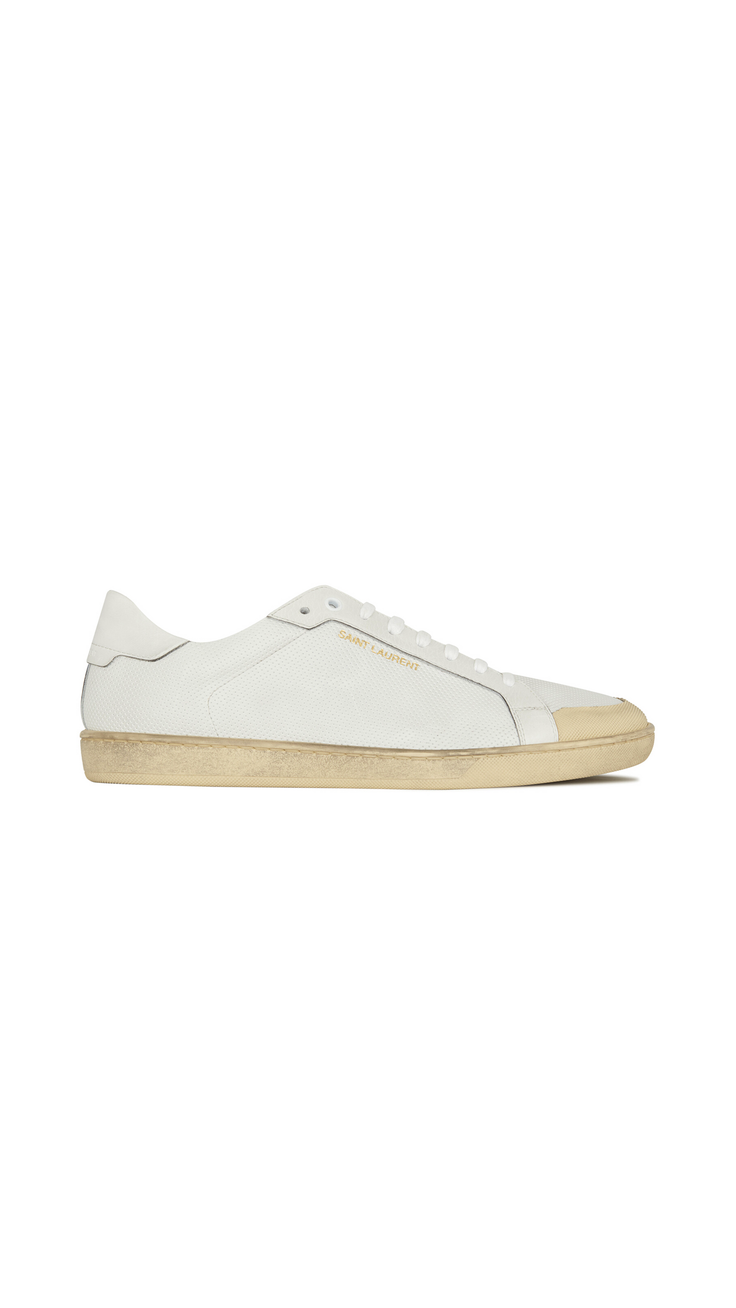 Court Classic SL/39 Sneakers in Perforated Leather -Ivory