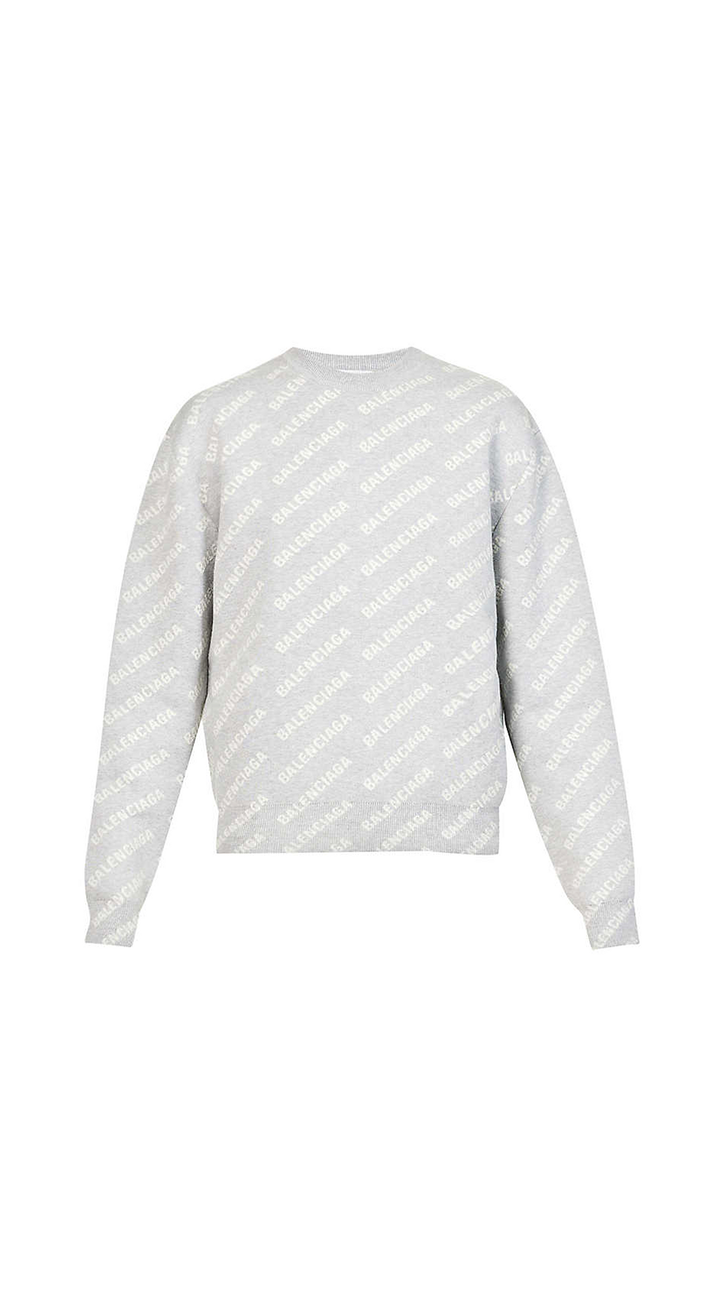 Mini Allover Logo Sweater - Grey